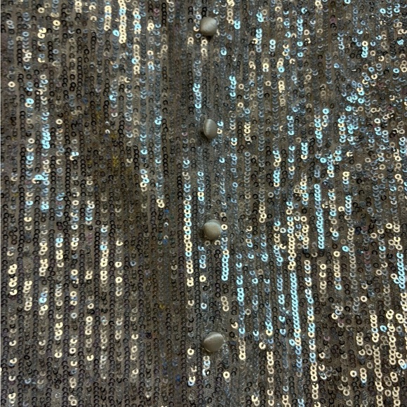 Zara NWT Gold Sequin Sparkle Sequin Midi Dress with Slit size S - Picture 8 of 11